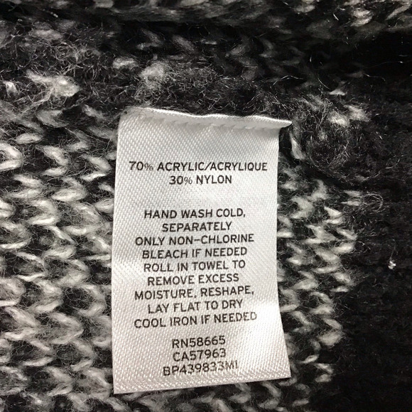 BP Women’s Cardigan L Black White Buffalo Check Plaid Open Front Sweater NWT - Picture 6 of 9